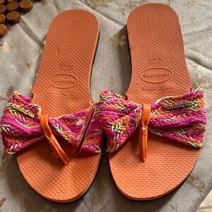 Havaianas Women's Sandals in Orange and Pink